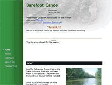 Tablet Screenshot of barefootcanoe.com